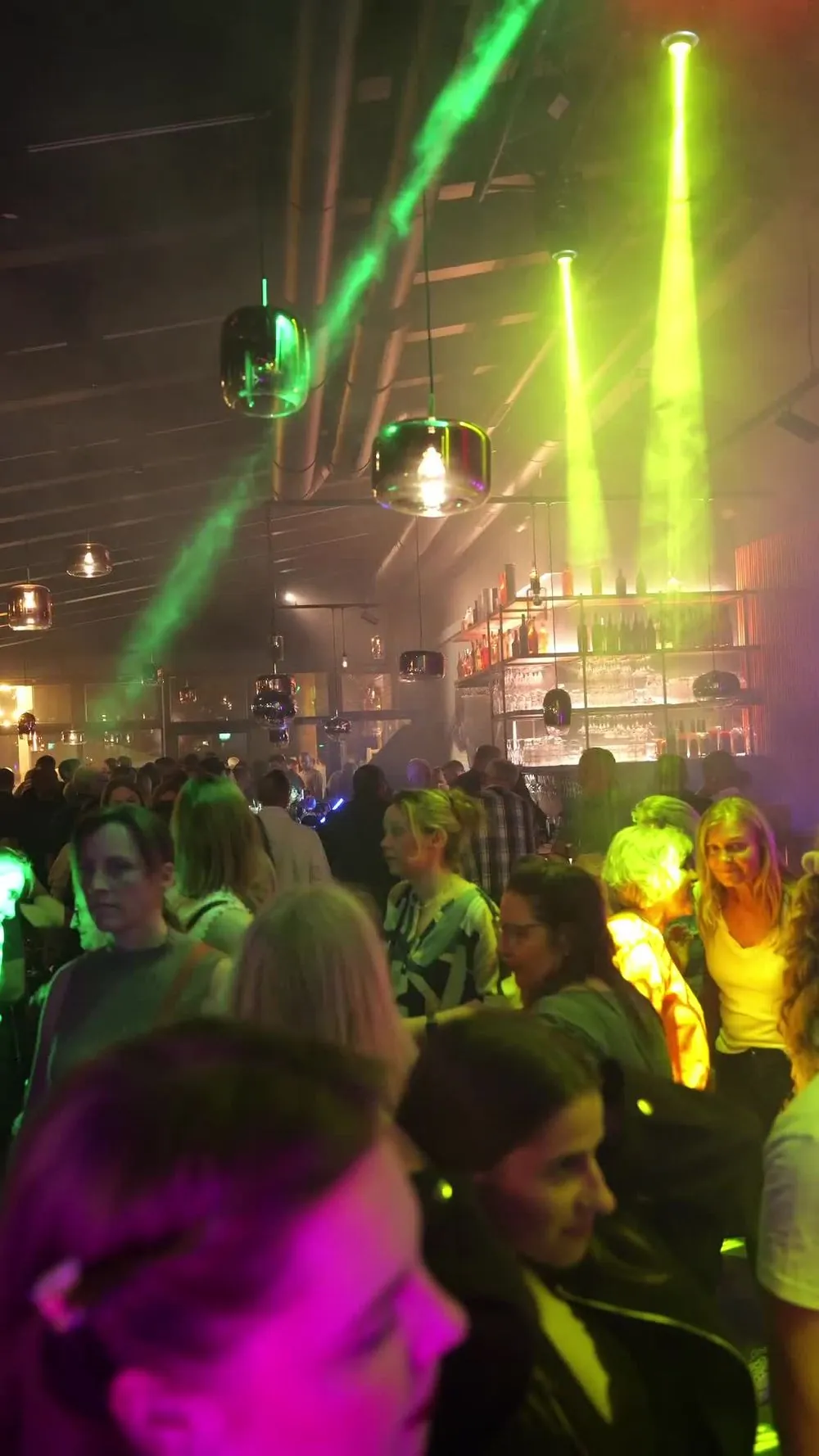 Volle Tanzfläche und Bar bei einer Party im Haus am See in Elmshorn